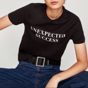 Zara Tops - NWOT Zara Unexpected Success Short Sleeve T-shirt Zara Tops - NWOT Zara Unexpected Success Short Sleeve T-shirt